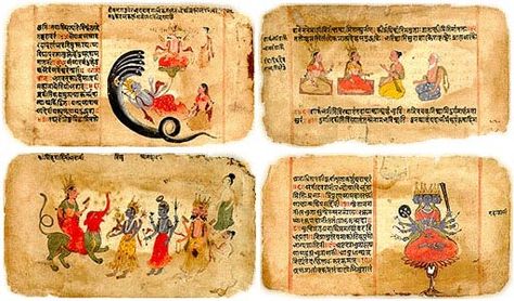 The Vedas also give a unique view of everyday life in India four thousand years ago. •	The Rig Veda is a collection of inspired songs or hymns and is a main source of information on the Rig Vedic civilization. •	The Sama Veda is a collection of liturgical melodies.  Its text reduced version of the Rig Veda.  ☀The Yajur Veda was made to meet the demands of a ceremonial religion, and is similar in nature to Egypt’s “Book of the Dead”.सु Sama Veda, Atharva Veda, Yoga Sutras, Sacred Text, Om Namah Shivaya, Hindu Mythology, World Religions, Ancient India, Vedic Astrology