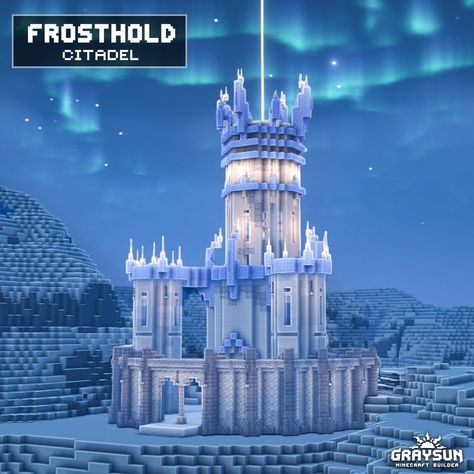 (1) #MinecraftBuilds - Twitter Search / Twitter Blue Castle Minecraft, Ice Tower Minecraft, Beacon Ideas Minecraft, Minecraft Wonderland, Minecraft Ice Castle, Beacon Minecraft, Minecraft Castle Blueprints, Fantasy Minecraft, Construction Minecraft