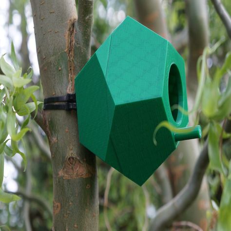 Dodeca Bird House by heby. 3d Printed Bird House, Raspberry Pi Camera, Geometric Bird, House Arch Design, House Architecture, Love Tips, Bird Feeder, House Made, Bird Houses