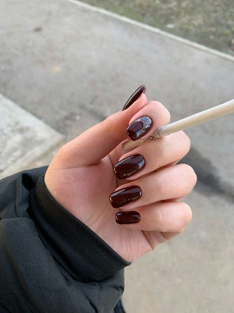 Nails Autumn 2022, Red Nails Fall, Created To Create, Dark Red Nails, Nails Autumn, Dark Fall, Pretty Gel Nails, Autumn 2022, Nails Fall