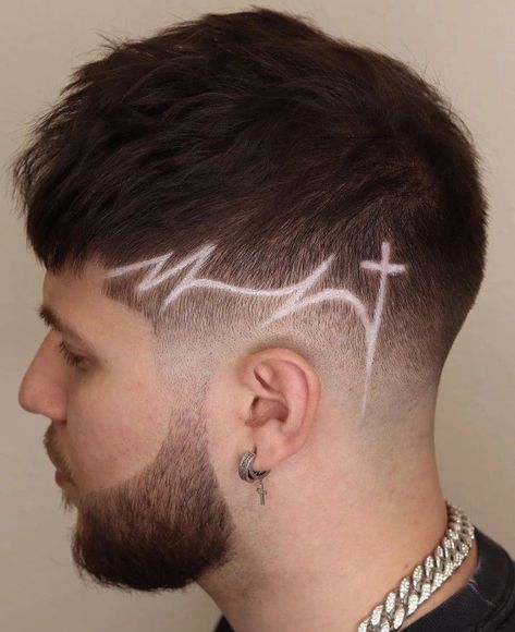 Cross Haircut Designs For Men, Side Haircut Designs Men, Hair Designs For Men Pattern, Men’s Haircut Designs, Men Hair Designs Lines Fade Haircut, Cross Haircut Design, Hair Designs For Men Lines, Haircut Designs For Men Lines, Boys Hair Designs Lines