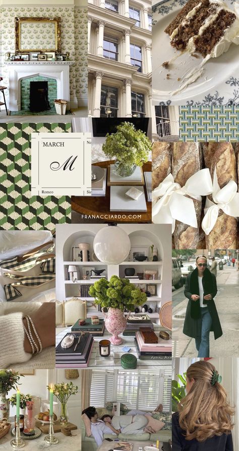 March 2024 Moodboard (Desktop Aesthetic March Wallpaper, Djerf Avenue Aesthetic, March Mood Board, March Vibes, Spring Mood Board, Small Space Interior, March Wallpaper, March Aesthetic, Nancy Myers