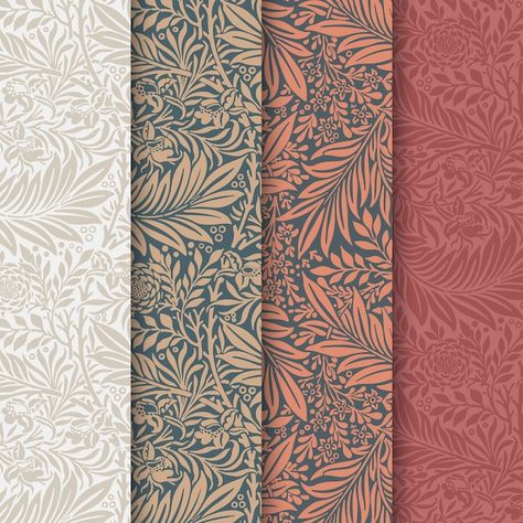 Free vector floral pattern | Free Vector #Freepik #freevector #william-morris #textile-pattern #fabric-design #floral-texture Crystal Background, William Morris Patterns, Floral Pattern Wallpaper, Graphic Design Background Templates, Illustration Vintage, Victorian Art, Pattern Free, Antique Prints, Scarf Pattern