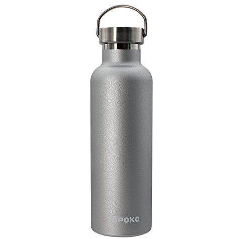 Top Quality NonRusty Stainless Steel Vacuum Water Bottle Double Wall Insulated Thermos for hike TravelLeak Proof BPA free Sports BottleKeep Hot or Cold More Than 12HMetal Lid25 OzGrey *** Read more reviews of the product by visiting the link on the image. Sunglass Collection, Vacuum Insulated Water Bottle, Metal Water Bottle, Vacuum Bottle, Thermos Bottle, Insulated Stainless Steel Water Bottle, Bottle Sizes, Sport Bottle, Sport Water Bottle