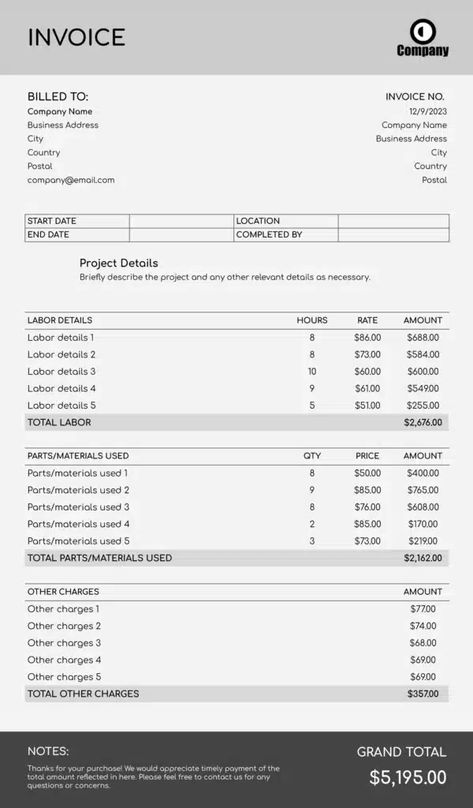 Simple Contractor Invoice Template Invoice Design, Business Systems, Invoice Template, Google Sheets, Interior Design, Design