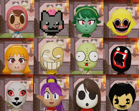 Cute Nintendo Miis, Miitopia Characters Codes, Miitopia Characters, Miitopia Access Key, Mii Characters Aesthetic, Mii Qr, Pixel Tutorial, Mii Characters, Cute Easy Animal Drawings