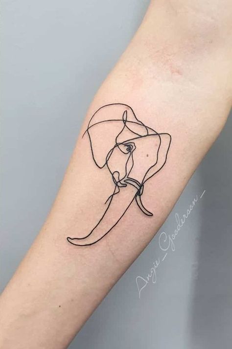 Elephant Tattoo Thigh For Women, Cool Elephant Tattoo, Elephant Tattoo Design For Women Arm, Best Small Tattoos For Men, Fine Line Elephant Tattoo, Thailand Tattoo Ideas, Small Elephant Tattoo Ideas, Small Elephant Tattoo, Elephant Tattoo Ideas