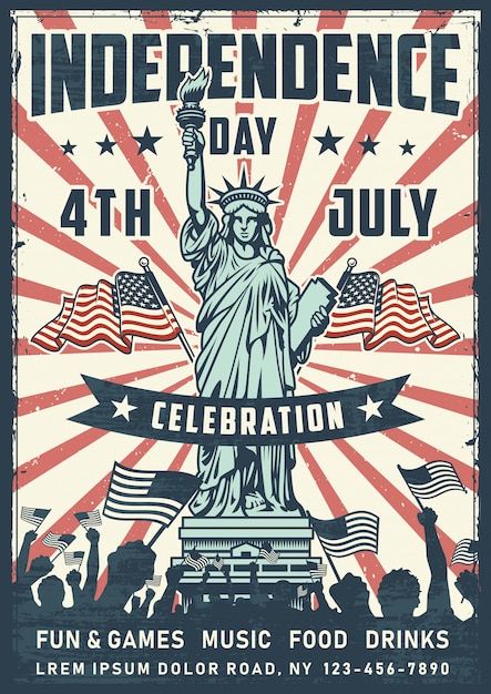 Statue Of Liberty Drawing, Patriotic Posters, Independence Day Poster, Skull Flag, America Independence Day, Independance Day, Download Sign, Happy Fourth Of July, Vintage Invitations