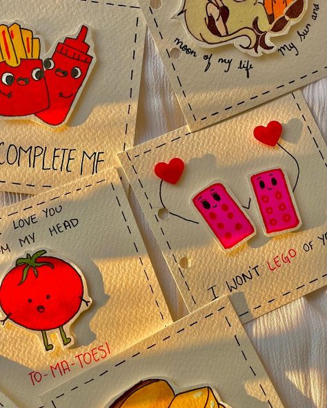 #customorder - PunCards🧉 #giftideas #diy #diygifts #puncards Card Handmade Ideas, Mini Cards Ideas, Valentines Day Cards Handmade Cute Ideas For Boyfriend, Mini Cards Handmade, Mini Gift Ideas, Diy Cards Handmade, Punny Cards For Boyfriend, Pun Cards For Boyfriend, Homemade Valentine’s Day Card For Boyfriend