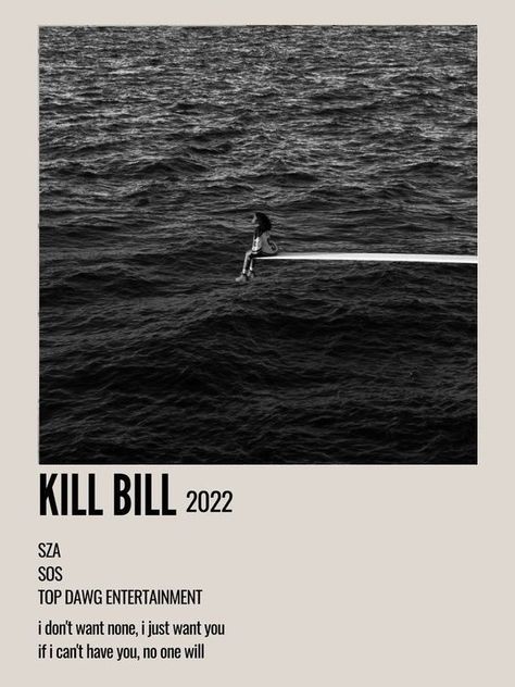 Kill Bill Sza, Sza Poster, Cant Have You, Poster Black And White, White Poster, Kill Bill, Black And White Posters, Black And White, White