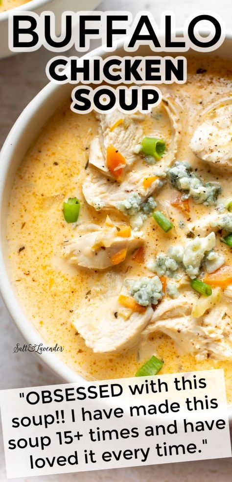 Soup Buffalo Chicken, Buffalo Chicken Soup With Orzo, Paleo Buffalo Chicken Soup, Chicken Wing Chowder, Hot Wing Soup, Buffalo Chicken Soup Keto, Buffalo Chicken Wing Soup Recipe, Buffalo Chicken Wing Soup Crockpot, Buffalo Wing Soup Recipe