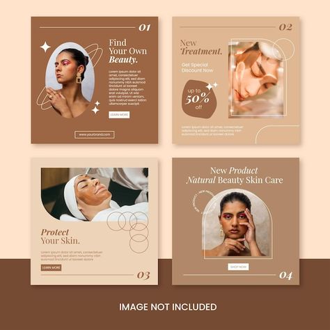 Beauty Design Graphic, Beauty Graphic Design, Skincare Promotion, Beauty Social Media, Instagram Design Layout, Desain Editorial, Instagram Template Design, Minimalist Beauty, 카드 디자인