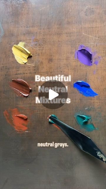 Ken Goshen on Instagram: "Tips for mixing neutral colors! Low chroma mixtures such as these are essential for balancing your design, and making sure your saturated areas don’t look garish. Learn to observe and appreciate grays and your paintings will find greater harmony. ⚖️" Colour Theory, Neutral Paint Colors, Colour Combos, Neutral Paint, Instagram Tips, Color Theory, Your Design, Art Videos, Color Combos