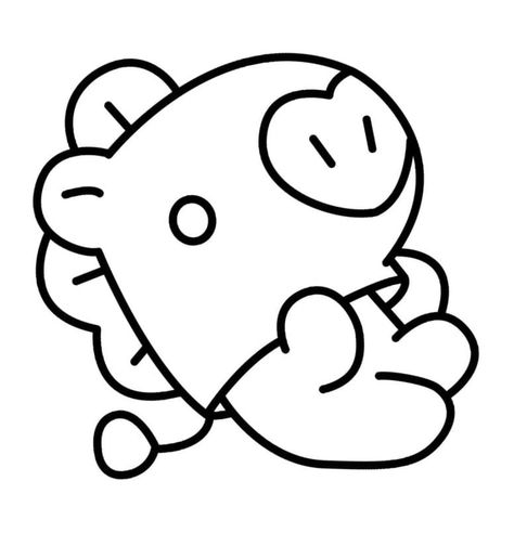 BT21 Mang coloring page Bt21 Coloring Pages, Drawing Methods, Bt21 Mang, Bt21 Tata, Future Artist, Children Drawing, Anime Places, Kid Coloring Page, Pencil Eraser