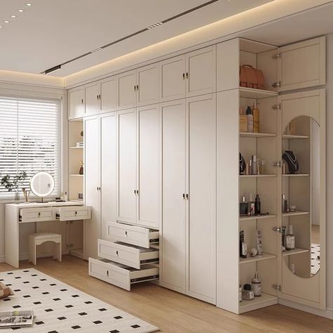 Dressing Table Modern Wardrobe Space Saving Multifunction Drawers Wardrobe Room Organization Guarda Roupa Bedroom Furniture Clothes Cabinet Bedroom, Dressing Table Wardrobe, Wardrobe With Dressing, Dressing Table Modern, Wall Wardrobe Design, Clothes Cabinet, Beautiful Wardrobe, Wardrobe Space, Closet Design Layout