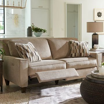 Cool Recliners Furniture, Comfortable Reclining Sofa, Loveseat Recliners In Living Room, Reclining Loveseats For Small Spaces, Scandi Family Room, Best Reclining Sofa, Lazboy Sofa, Recliners That Don't Look Like Recliners, Living Room With Recliners Ideas