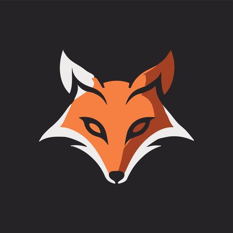 Fox Design Illustrations, Fox Logo Design Ideas, Simple Vector Art, Fox Vector, Fox Symbol, Fox Aesthetic, Fox Icon, Fox Logo Design, Fox Drawing