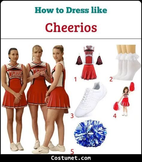 Cheerios Glee, Glee Halloween Costumes, Glee Costume, Cheerleader Shoes, School Cheerleader, White Ankle Socks, Cheerleading Shoes, Cheerleading Squad, Cheerleader Costume