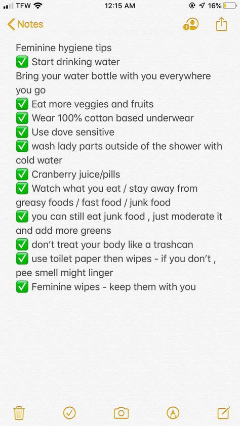 For more tips, follow the board & @kaylespins #selfcare #feminism #hygiene Good Mouth Hygiene, Good Feminine Hygiene Tips, Tips For Feminine Hygiene, Healthy Hygiene For Women, Mouth Hygiene Tips, Hair Hygiene Tips, Female Care Tips, Self Hygiene Routine, How To Get Better Hygiene