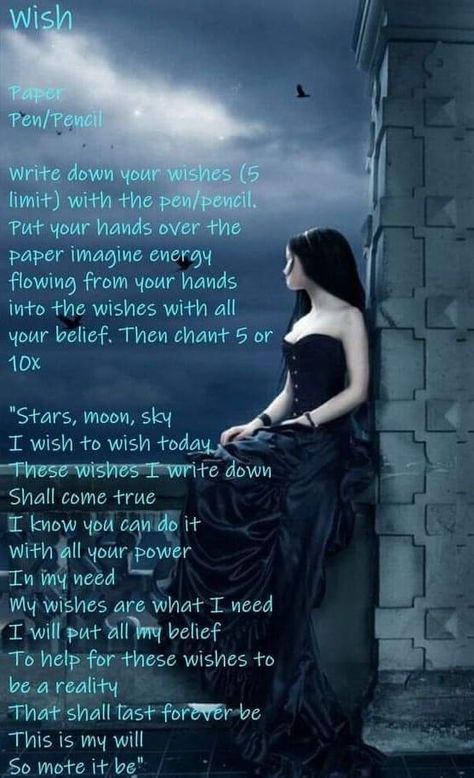 Wish Spells That Actually Work, Spirituality Guide, Wishing Spell, Vampire Spells, Mermaid Spells, Witchy Spells, Truth Spell, Wicca Recipes, Wish Spell