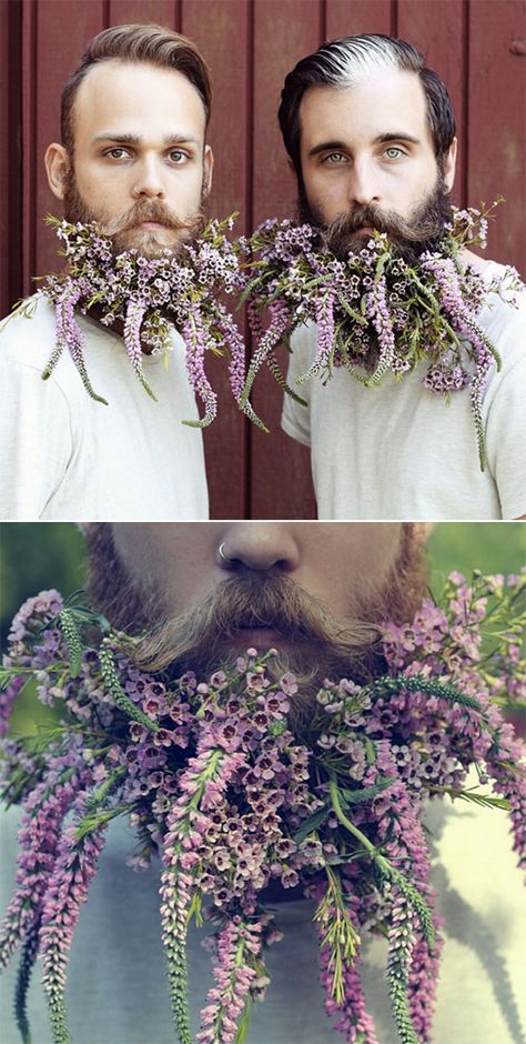 Flower Beard, Bohemian Modern Style, Midsummer Dream, Man Outfit, Instagram Feeds, Bohemian Modern, Long Beards, Beard No Mustache, Fantastic Art