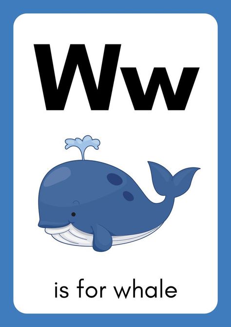 W FOR WHALE | English lessons for kids, Alphabet printables, Abc flashcards Alphabet Letters Images Printable, Alphabet Images Free Printables, Letter Flashcards Printable Free, Abc Flashcards Printable Free, Alphabet Flashcards Printable Free Cards, Trace Alphabet, Abc Flashcards Printable, Worksheet Alphabet, Kids Learning Alphabet