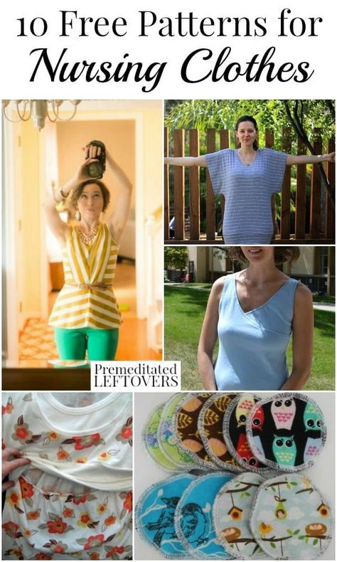 Nursing Top Pattern, Nursing Dress Pattern, Things To Sew, Maternity Sewing, Diy Nursing, Nursing Top, Diy Vetement, Beginner Sewing, Nursing Pads