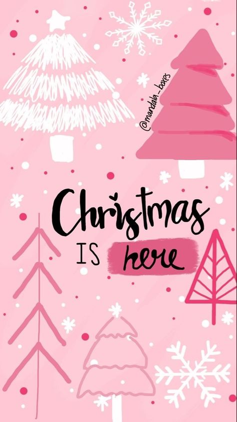 Wallpaper Navidad Rosa, Christmas Is Coming Wallpaper, Cute Christmas Wallpaper Pink, December Wallpaper, A Pink Christmas, Christmas Cover, Iphone Lockscreen Wallpaper, Christmas Phone Wallpaper, Cute Christmas Wallpaper