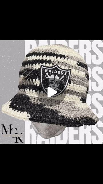 Mrs Grace KREATION on Instagram: "🚨COMING SOON 🏈🧶

Football team Crochet Bucket Hat 

Taking Pre-Orders now (limited stock so order yours before they are sold out) 

#crochet #crochetbuckethat #buckethat #crochetdesigner #football #raiders #handmade #mgk #mrsgracekreation #crocheted #crochetaddict #reels #trendyfashion" Football Raiders, Raiders Hat, Sooner Football, Crochet Bucket, Crochet Bucket Hat, Limited Stock, Football Team, Trendy Fashion, Bucket Hat