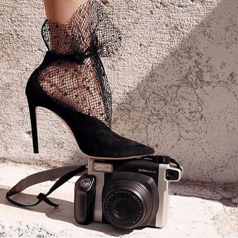 A streetstyle favourite, the LEANNE black suede booties with polka dot netting command attention. Available now at JimmyChoo.com (📷)… Marchesa Fashion, Wear Perfume, Jimmy Choo Heels, Lace Heels, Black Suede Booties, Fashion Heels, Suede Booties, Star Fashion, Luxury Shoes