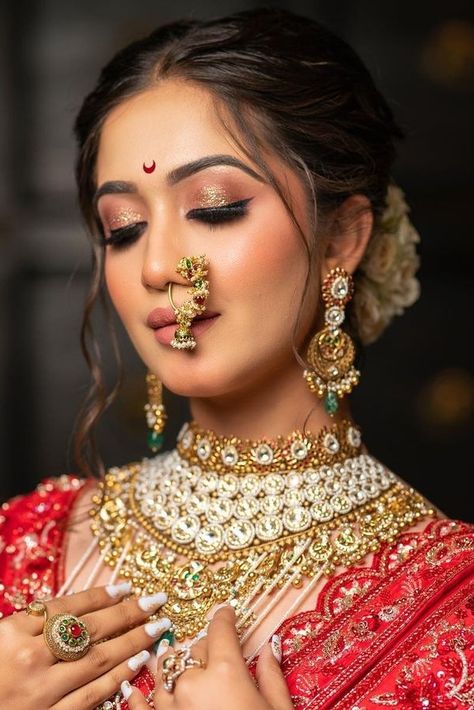 Bride Eye Makeup, Makeup Questions, Beauty Questions, Latest Bridal Makeup, Marathi Bride, Indian Wedding Makeup, Indian Bride Makeup, Bridal Eye Makeup, Bridal Makeup Wedding