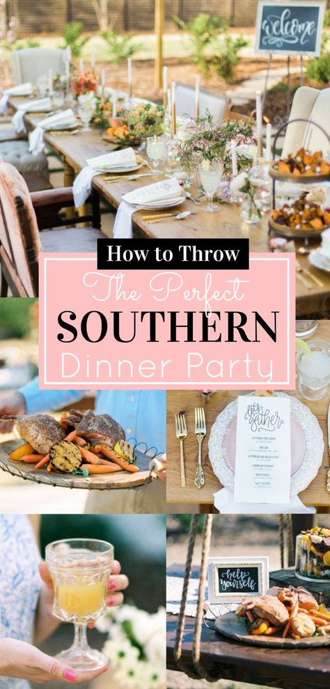 How to Throw a Memorable Outdoor Styled Southern Dinner Party that everyone will love - Behind-the-Scenes of a Styled Shoot #dinnerparty #southerndinnerparty #styledshoot #dinner | glitterinc.com | @glitterinc Southern Party Theme, Southern Themed Party, Country Dinner Party, Southern Dinner Party, Southern Belle Party, Bbq Dinner Party, Southern Party, Low Country Boil Party, Southern Cocktail