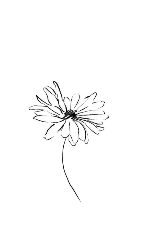 Minimalist Flower Tattoo, Daisy Sketch, Daisy Tattoo Designs, Sketch Flower, Daisy Drawing, Painted Daisies, Minimalist Tattoo Ideas, Magic Runes, Hat Art