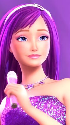 #USA Barbie Movie 2023, Movie 2023, Barbie Movie, Purple, Hair