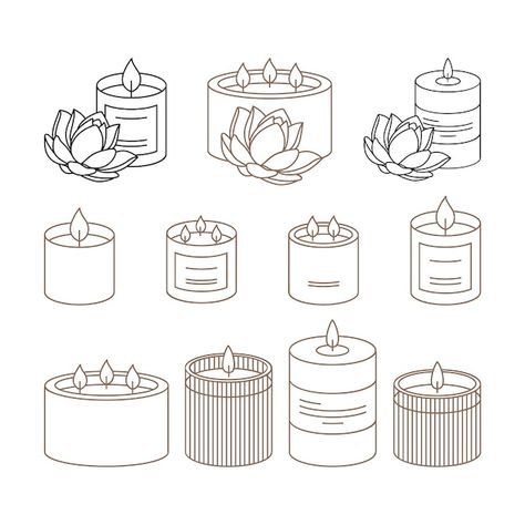 Aroma Logo, Candle Icon, Candle Graphic, Candle Logo Design, Candle Logo, Adobe Illustrator Graphic Design, Candle Maker, Design Graphique, Ceramic Art