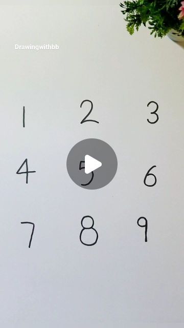 Drawing with BB on Instagram: "#drawingwitbb #satisfying #easydrawing" Fun With Numbers Drawing, New Easy Drawing, How To Draw With Numbers, Number Drawing For Kids 1 To 10, Drawing With Numbers Kids, Draw From Numbers, Number Art Design, Drawings With Numbers, Cute Little Things To Draw