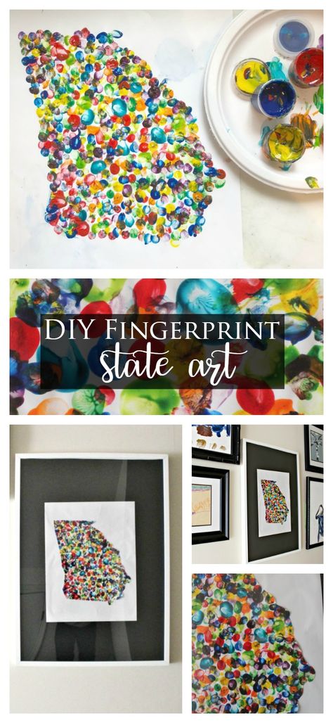 Kindergarten Art Auction Ideas, Fingerprint Class Project, Kids Art Gallery Wall, School Auction Class Projects, Projects For School, School Auction Art Projects, Class Auction Projects, Art Auction Projects, Family Art Projects