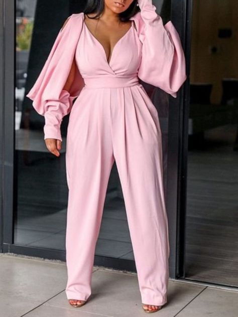 Western Pleated Plain Full Length High Waist Women's Jumpsuit White Long Sleeve Jumpsuit, Asos Jumpsuit, Cold Shoulder Jumpsuit, Harem Pants Women, Backless Jumpsuit, Jumpsuit Outfit, Pink Jumpsuit, White Jumpsuit, Long Sleeve Jumpsuit