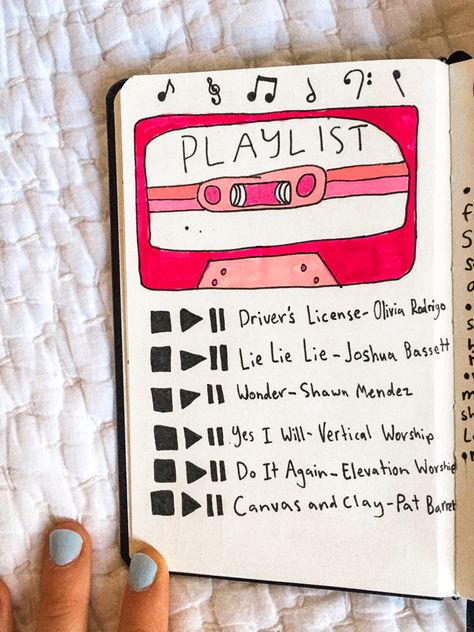 February Playlist, Bullet Journal Aesthetic, Journal Aesthetic, Bullet Journal, My Favorite, Notebook, Pasta, Songs, Art