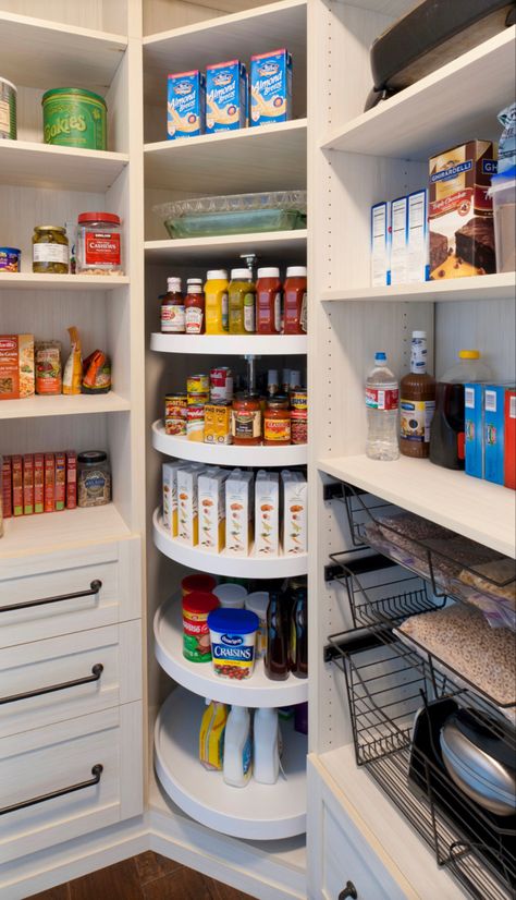 Wall Pantry Ideas, Desain Pantry Dapur, Storage Ideas Pantry, Pantry Storage Ideas, Organization Ideas Pantry, Wall Pantry, Pantry Shelving Ideas, Pantry Renovation, Pantry Closet Design