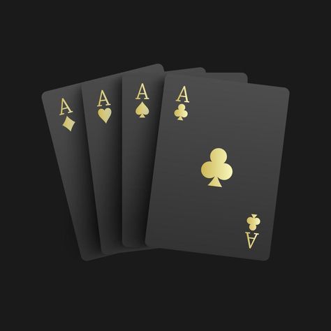 Black four aces poker card, vector illustration Four Aces Cards, Ace Card Design, Poker Cheat Sheet, Black Poker Cards Wallpaper, Poker Logo, Poker How To Play, Lancer Cedia, Hanuman Live Wallpaper, Dice Art