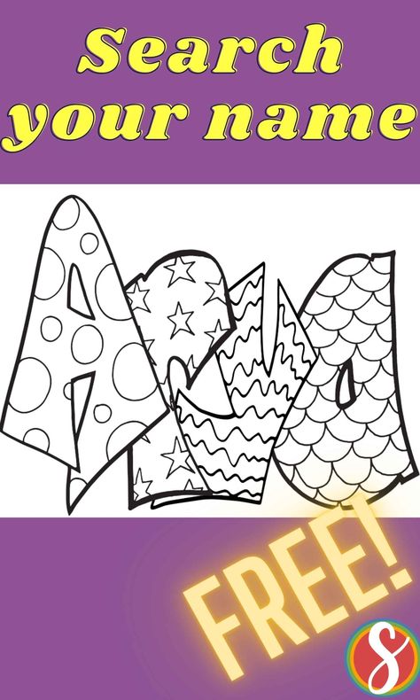 ARYA Free Name Coloring Page — Stevie Doodles Doodle Art Name, Name Art Projects, Doodle Name, Letters Tattoo, Letters Ideas, Name Coloring Pages, Graffiti Names, J Names, Name Drawings