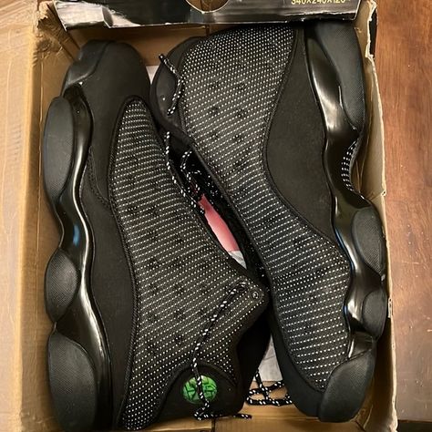 Jordan retro 13 Black Cat size 11.5 Jordan 4 Black Cat Outfit, Retro 13 Black Cat, Retro 13 Jordans, Jordan Retro 13 Black, Black Cat Outfit, Jordan 13 Black, Jordan 4 Black, Jordan Retro 11, Retro 13