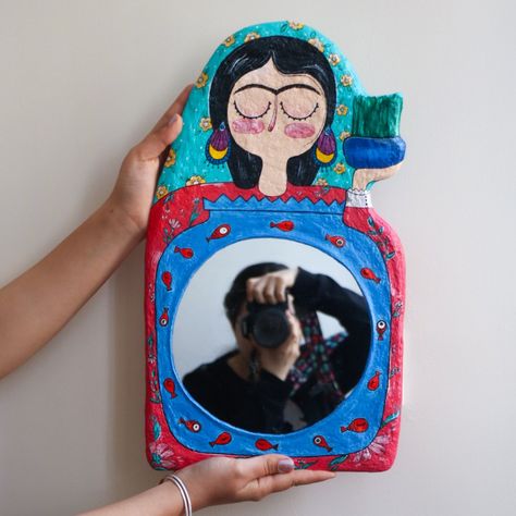 Clay mirror frame