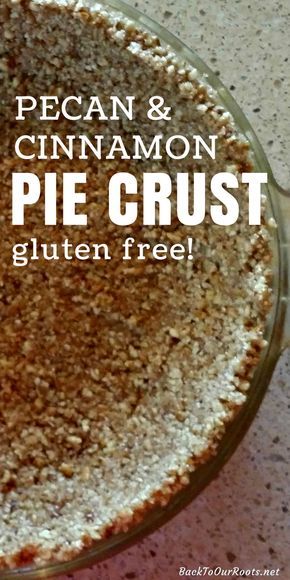 Cinnamon Pie Crust, Pecan Crust Recipe, Gluten Free Pecan, Cinnamon Pie, Pecan Pie Crust, Pecan Crust, Gluten Free Pie Crust, Yummy Deserts, Gluten Free Pie