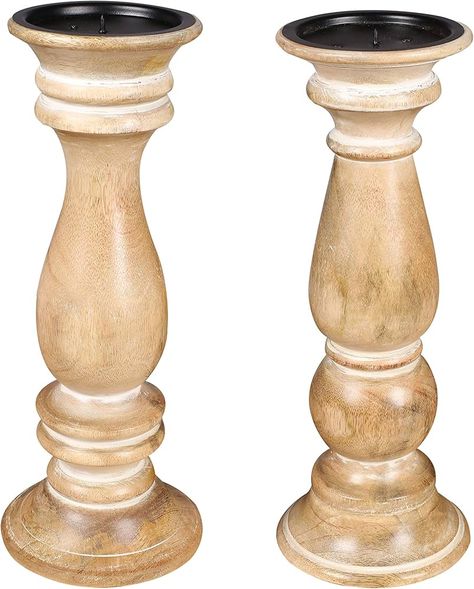 Amazon.com: Wood Pillar Candle Holder,Candle Holder,Wood Candle Holder,Wooden Candle Holder,Tall Candle Holders,Farmhouse Candle Holder,Candle Holder Set of 2-12x4.5 inch White Wash : Home & Kitchen Spa Living Room, Wooden Pillar Candle Holders, Candle Holder Wood, Wood Pillar Candle Holders, Farmhouse Candle Holders, Table Candle Holders, Farmhouse Candle, Wooden Pillars, Tall Candlesticks