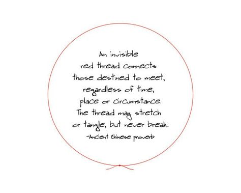 The red thread of fate Invisible Red Thread, Nursery Wall Quotes, Fate Quotes, An Invisible Thread, Red String Of Fate, Adoption Quotes, Chinese Proverbs, Photo Sleeve, Winnie The Pooh Quotes