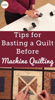 Sewing Machine For Quilting, Basting A Quilt, Beginner Quilting Projects, Hand Quilting Patterns, Beginning Quilting, Sewing Machine Quilting, Machine Quilting Patterns, Nancy Zieman, Machine Quilting Designs