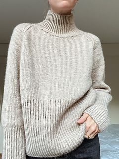 Strikkeopskrift Oversize Sweater, Womens Knitting Patterns, Raglan Sweater, Knitted Wit, Sweater Knitting Patterns, 가을 패션, Knit Fashion, Sweater Pattern, Knitting Inspiration