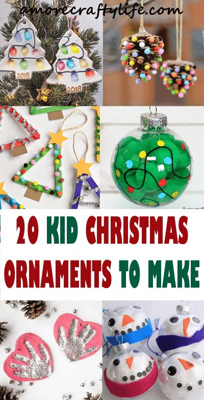 31 Christmas Ornament Kid Crafts – Crafting Fun - A More Crafty Life Kid Christmas Ornaments, Christmas Ornaments Homemade Kids, Ornaments For Kids To Make, Christmas Ornaments For Kids, Ornaments For Kids, Kid Christmas, Ornaments To Make, Easy Christmas Ornaments, Preschool Christmas Crafts